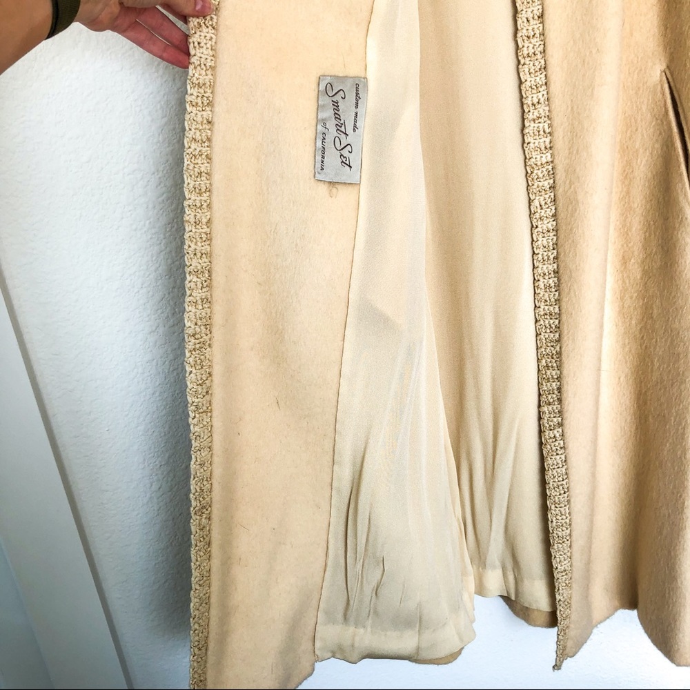 Vintage 1960s Smart Set Long Tan Wool Overcoat - Picture 7 of 12